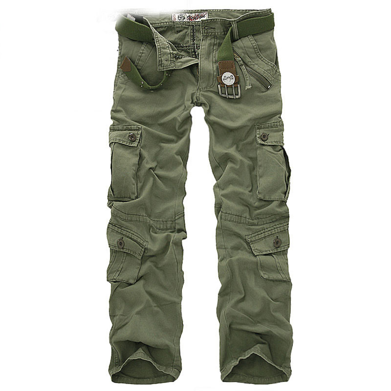 Men's Washed Loose Multi-pocket Chic Pants Outdoor Pants Overalls