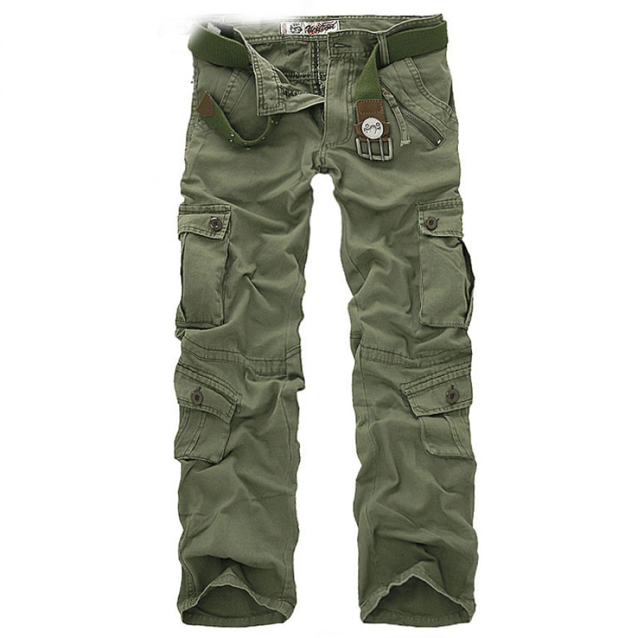 

Men's Washed Loose Multi-pocket Pants Outdoor Pants Overalls