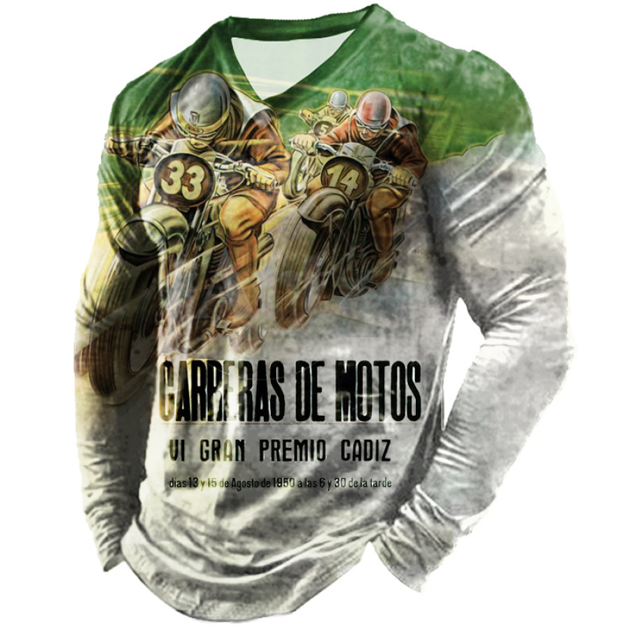 

Camiseta Masculina Listrada Para Motocicleta Ao Ar Livre