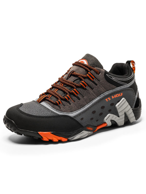 Men's Leather Shock Absorption Non-slip Outdoor Sports Shoes