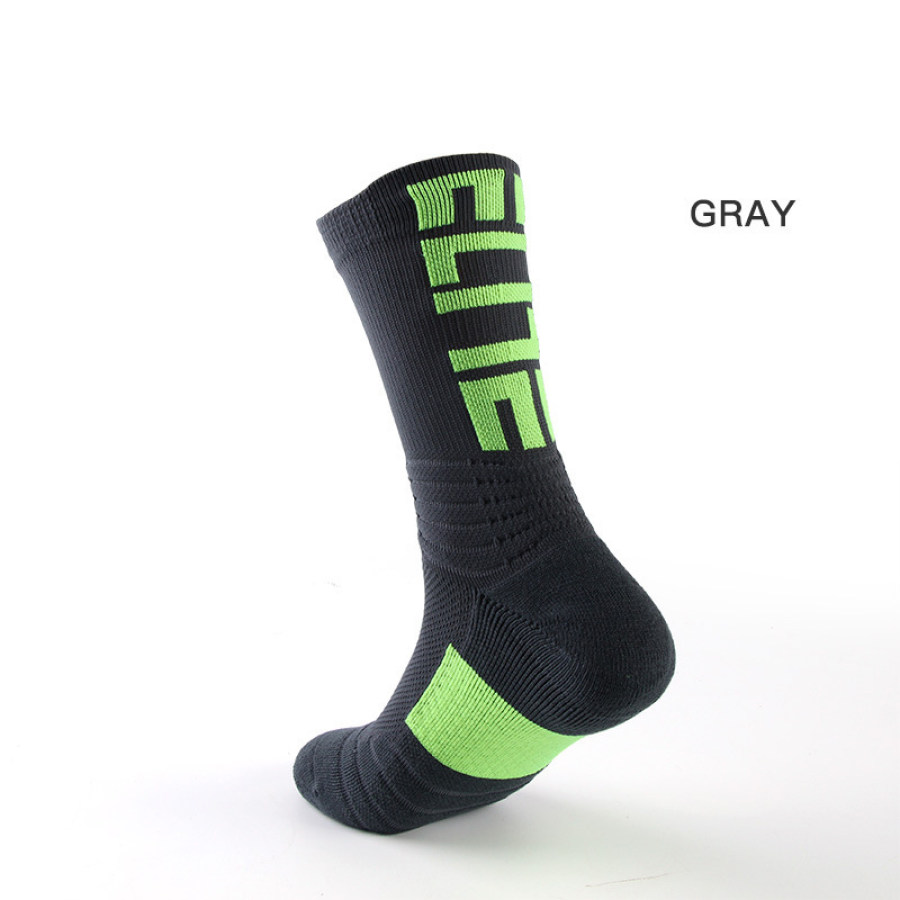 

Men's Running Football Basketball Terry Towel Bottom Sports Tube Socks