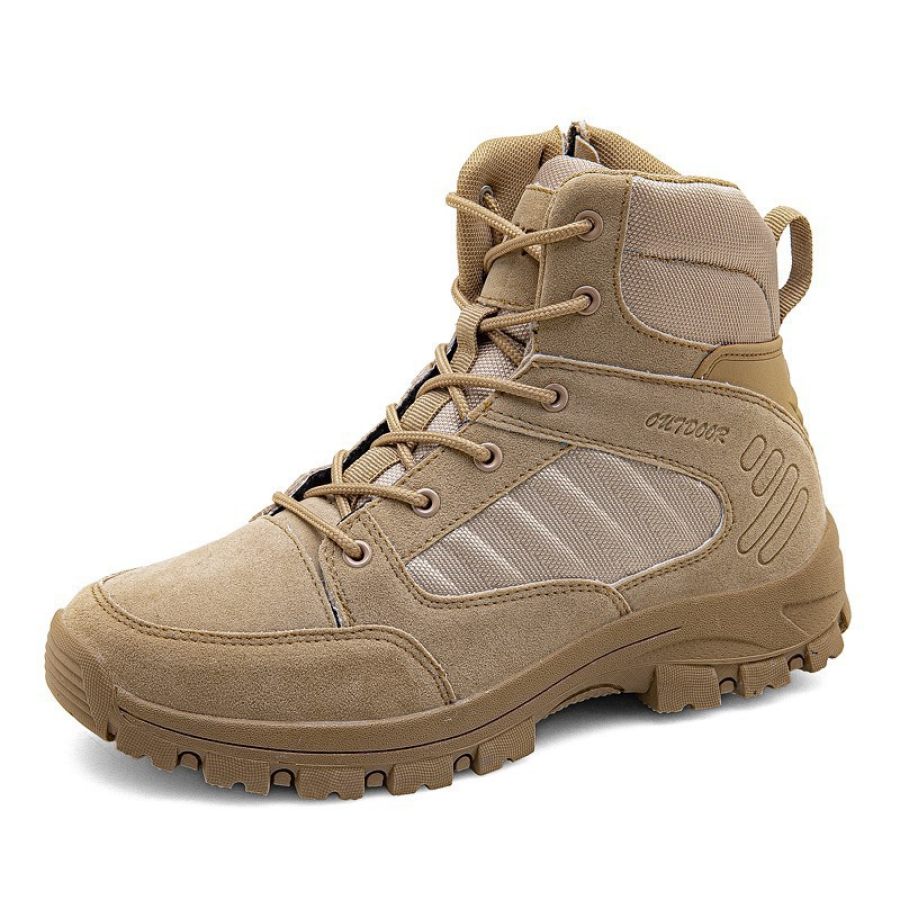 

Men's Outdoor Non-slip High-top Side Zipper Camouflage Hiking Boots Martin Boots