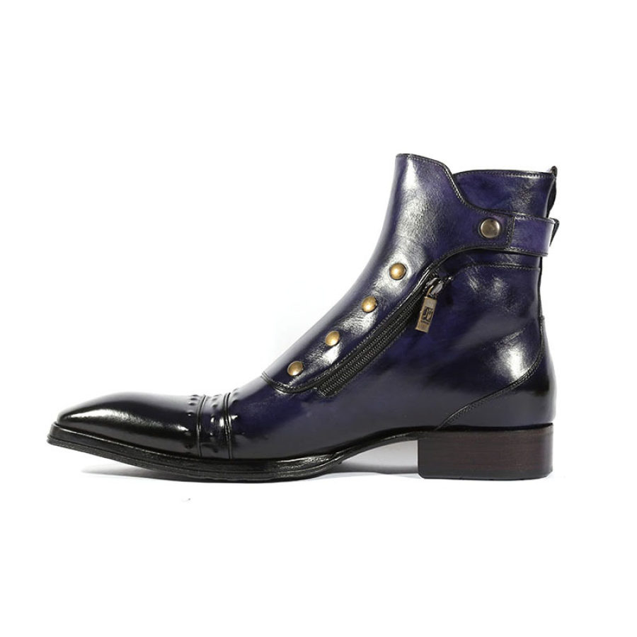 

Men's Retro Plus Velvet Motorcycle Casual Martin Boots