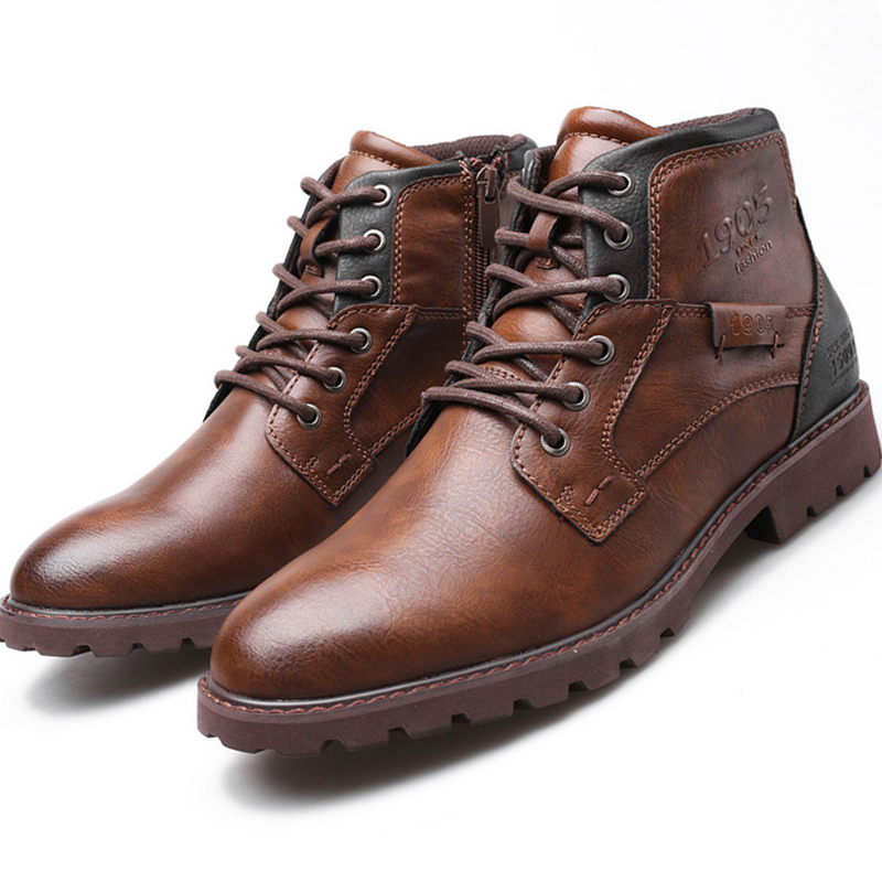 Chelsea Martin Boots Men's Chic Retro Motorcycle Boots Work Boots