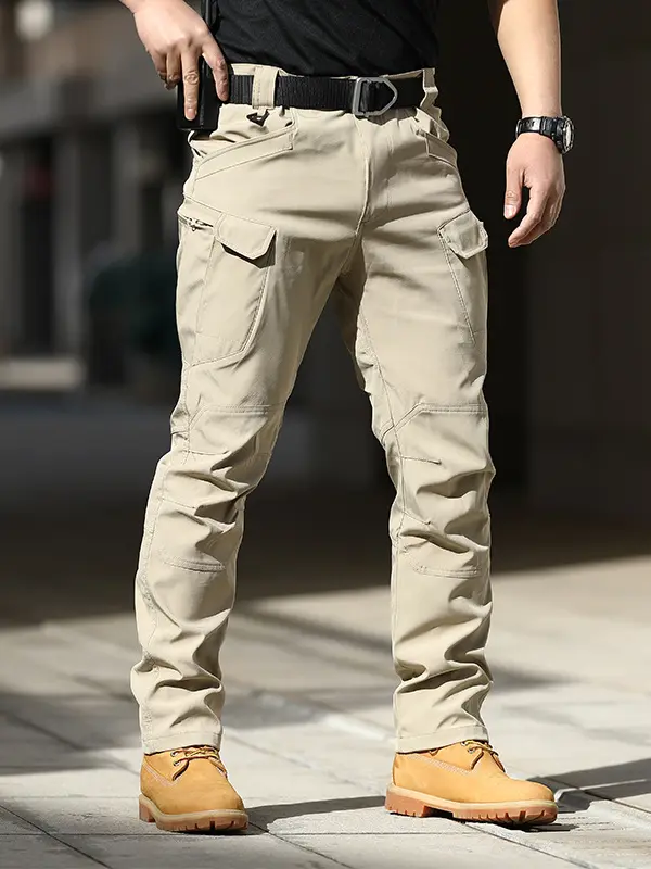 Men's Elastic Fabric Tear Resistant Tactical Multi Pocket Overalls - Oasisjoy.com 