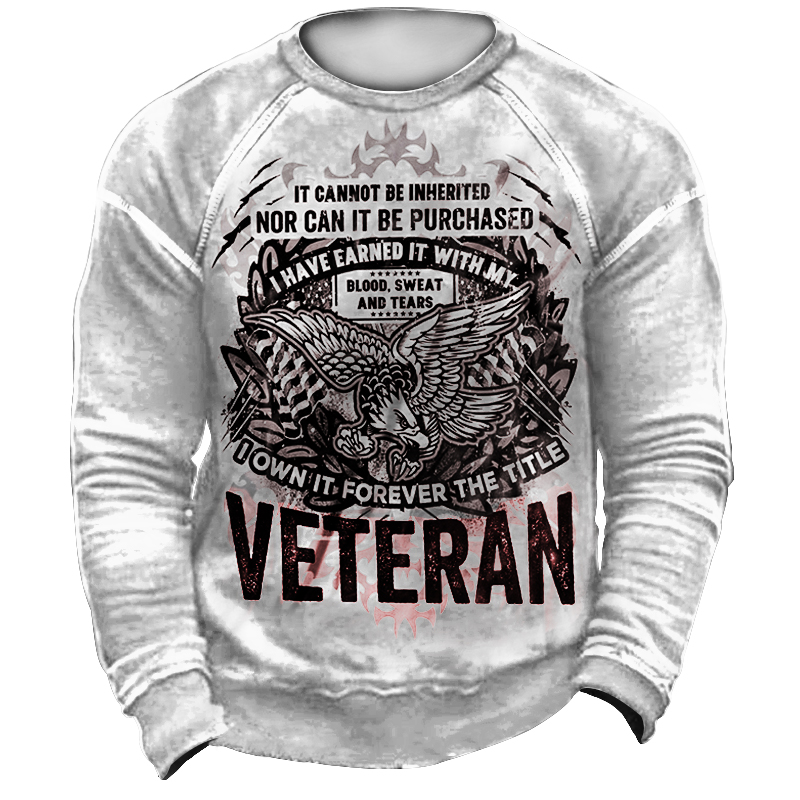 Men's Outdoor Vintage Veteran Chic Sweatshirt