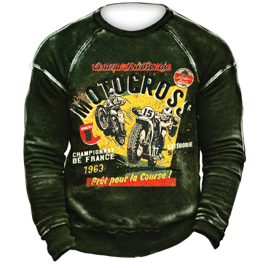 

Men's Outdoor Racing Retro Tactical Casual Sweatshirt