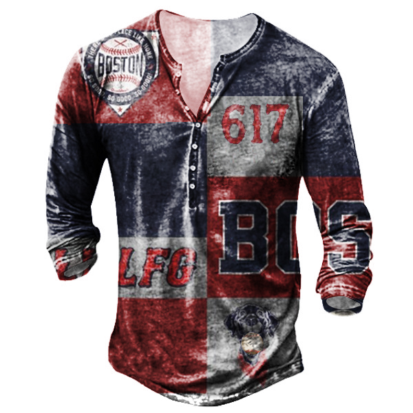 The Best Of Boston Chic Baseball Sherpa Men's Outdoor Retro Long-sleeved Top