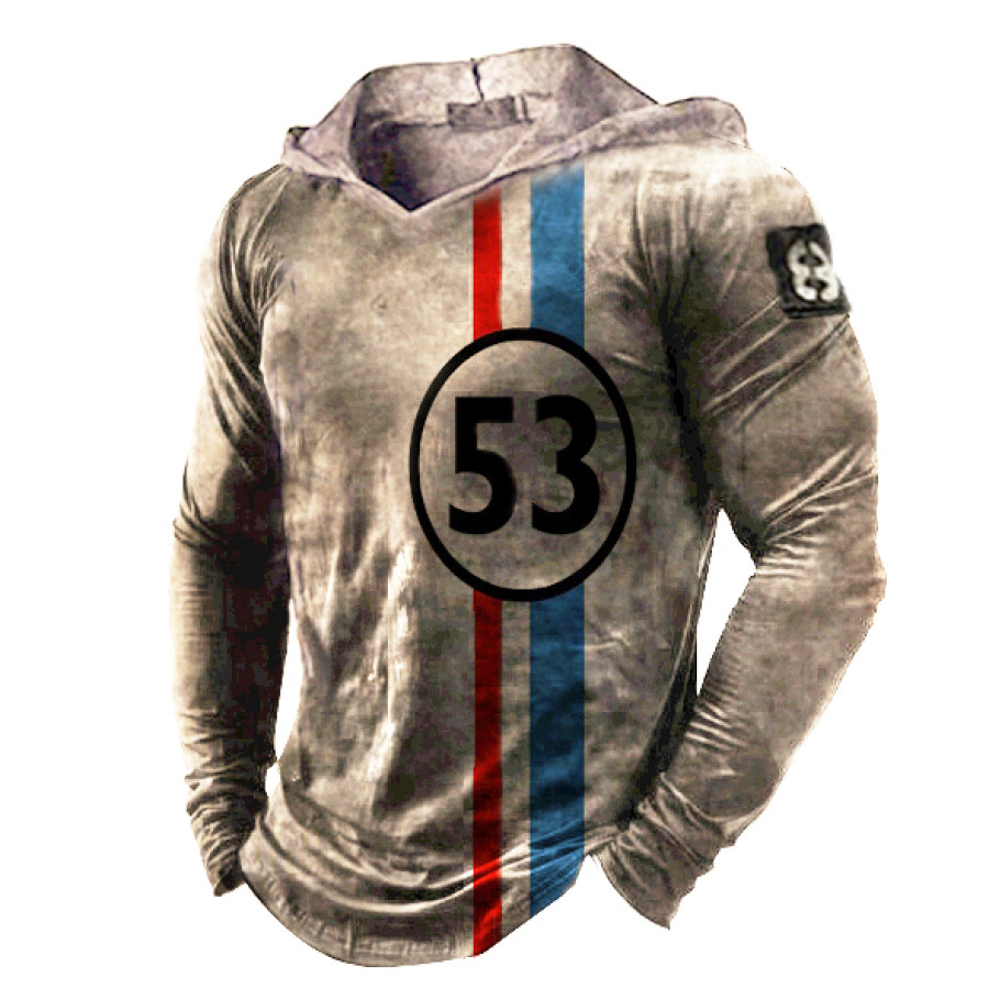 

Mens Vintage Racing Stripes Retro Hoodies