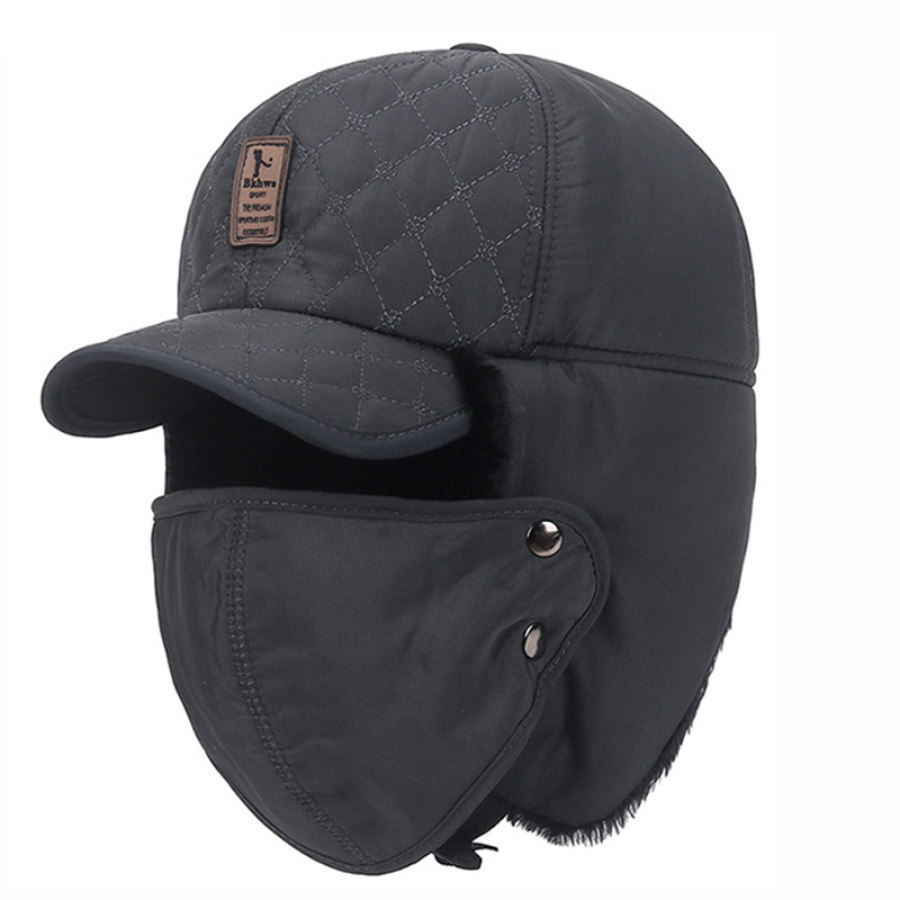 

Chapeau D'hiver Pour Hommes En Plein Air Cyclisme Masque Froid Lei Feng Casquette Plus Velours épais Chaud Protection De L'oreille Casquette Nord-est