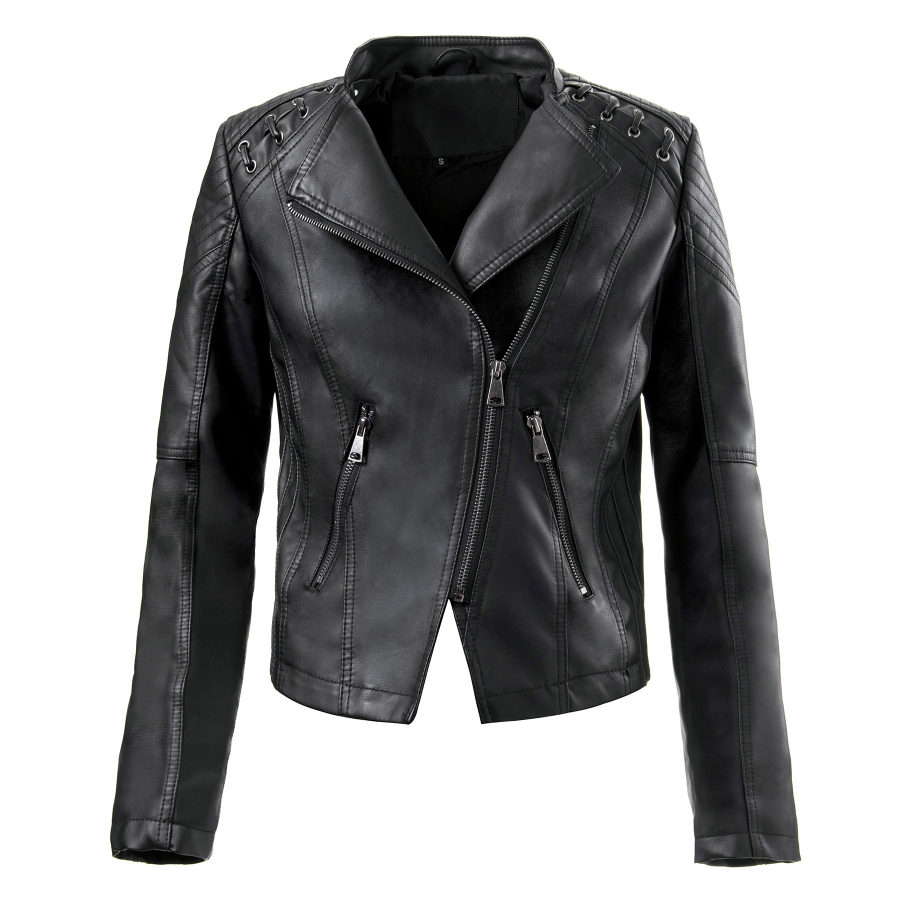 

Women's Leather Fashion Casual Slim Leather Jackets