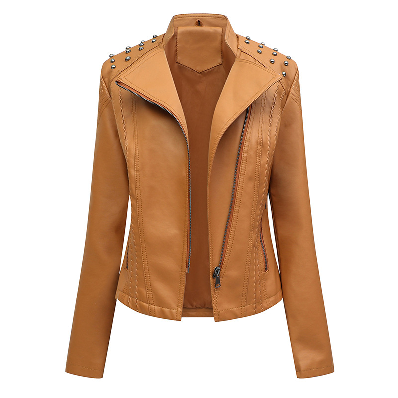 Women's Leather Fashion Casual Chic Slim Leather Jackets