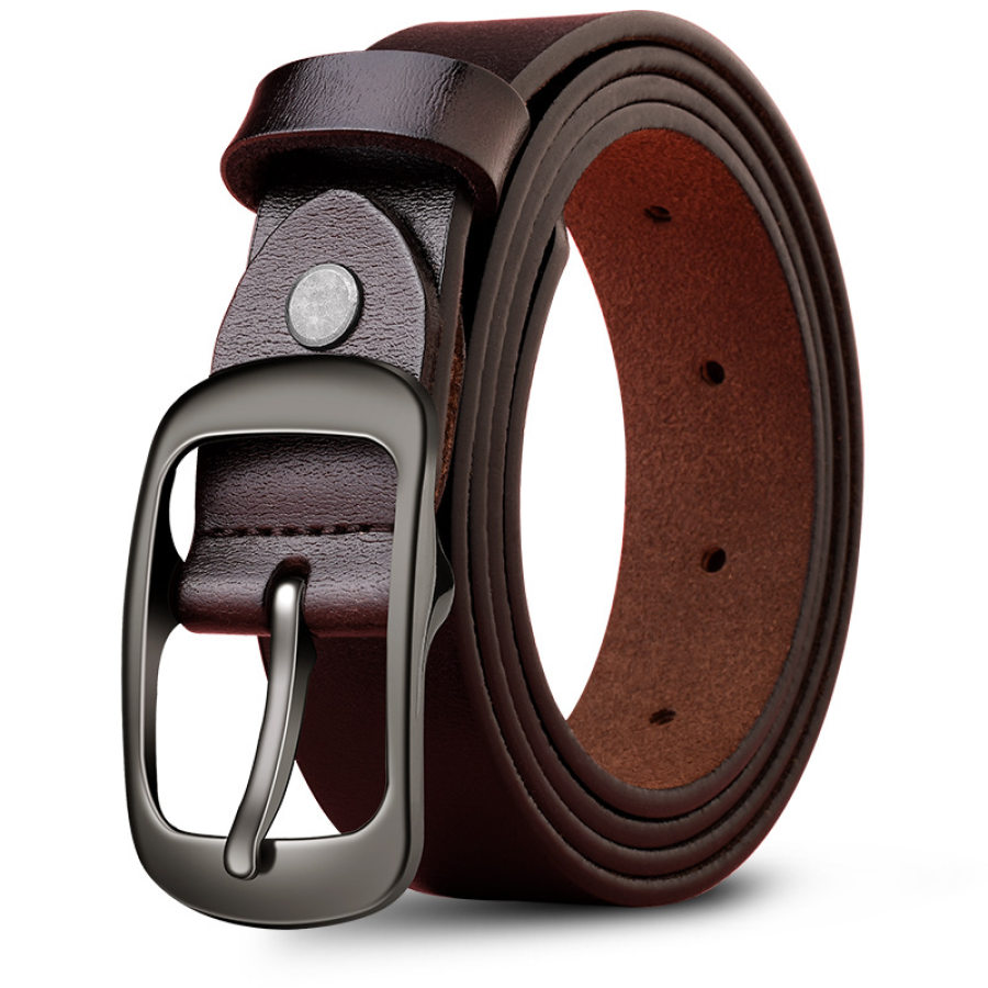 

Men's Simple Pin Buckle Wear-resistant Cowhide Belt