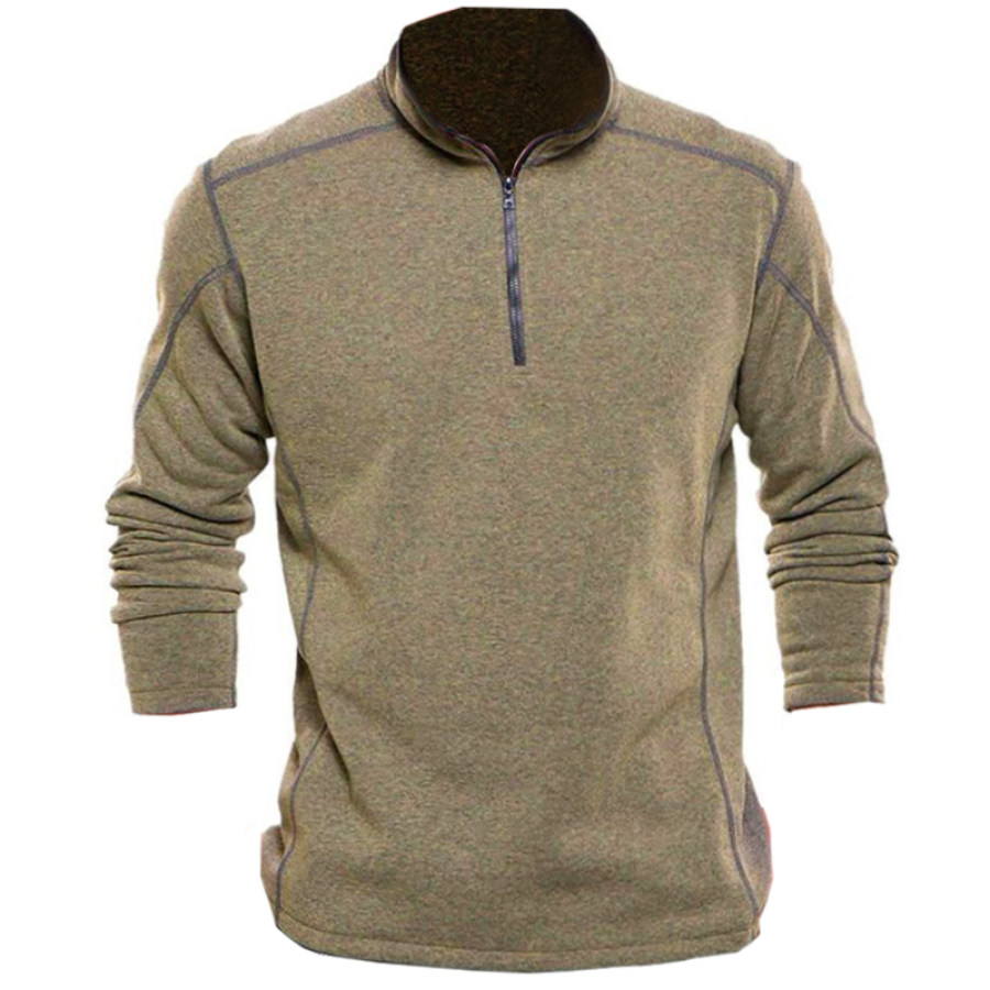 

Men's Outdoor Moisture Wicking Henry Zip T-shirt