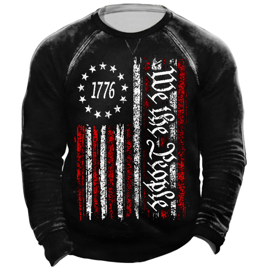 

1776 We The People Men's Outdoor Retro Sweatshirt