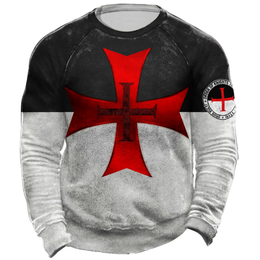 

Men's Templar Crusader Jesus Cross Sweatshirt