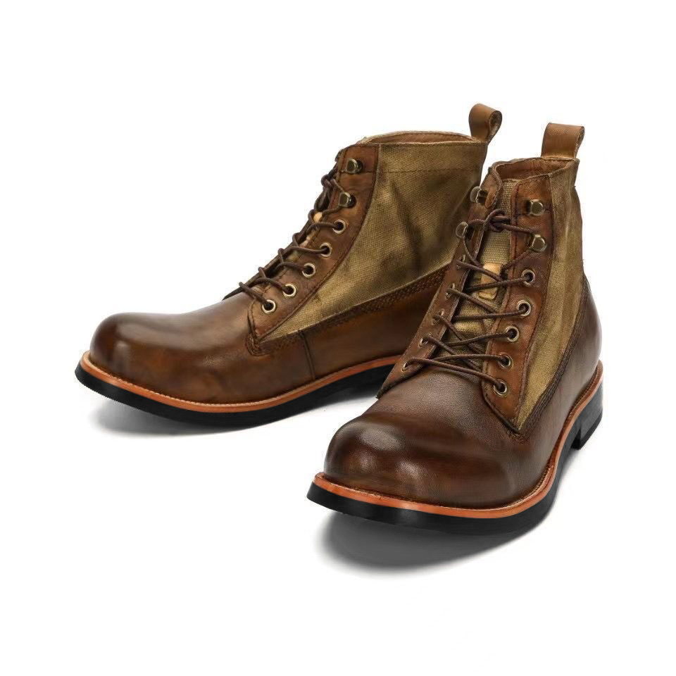 Men's Western Style Retro Chic Motorcycle Boots