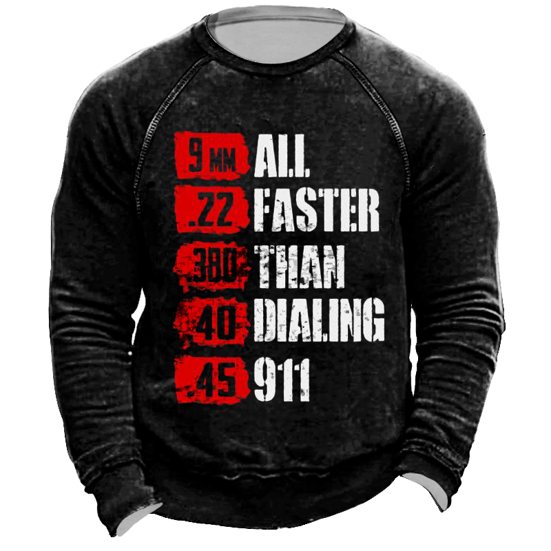 All Faster Than Dialing Chic Men's Printed Sweatshirt