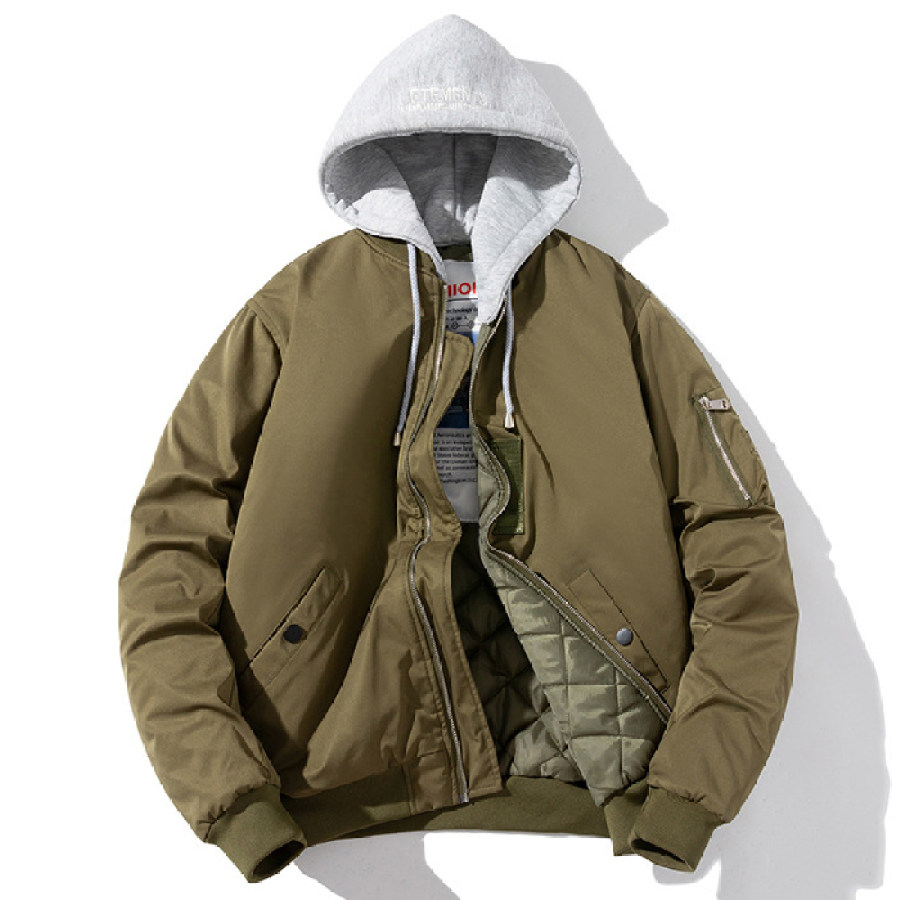 

Trendy Aviator Hooded Cotton Jacket