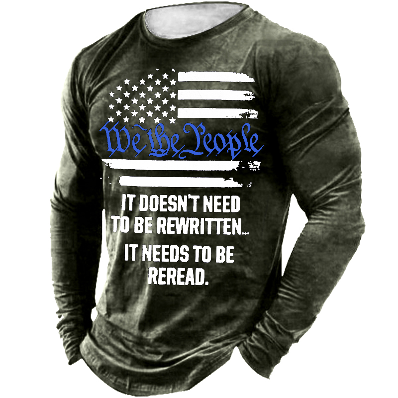 We The People Men's Chic Outdoor Retro Tactical T-shirt