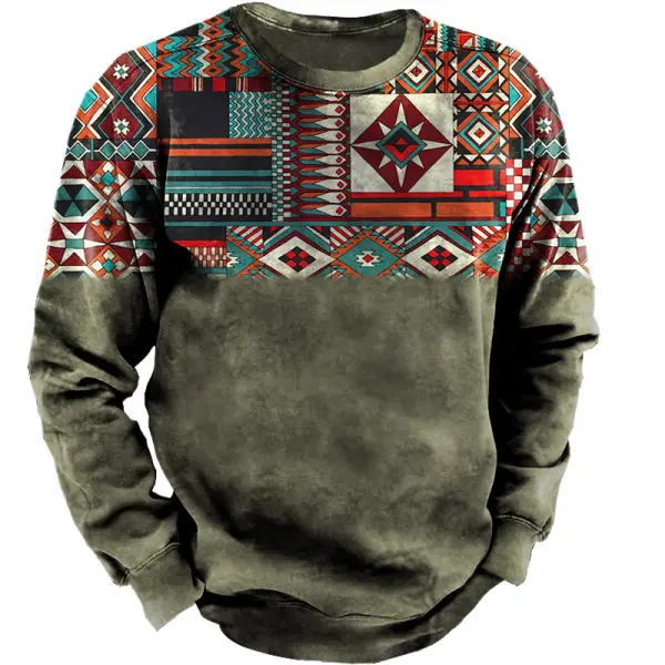 Men's Outdoor Western Ethnic Pattern Tactical Sweatshirt Only $29.99 ...