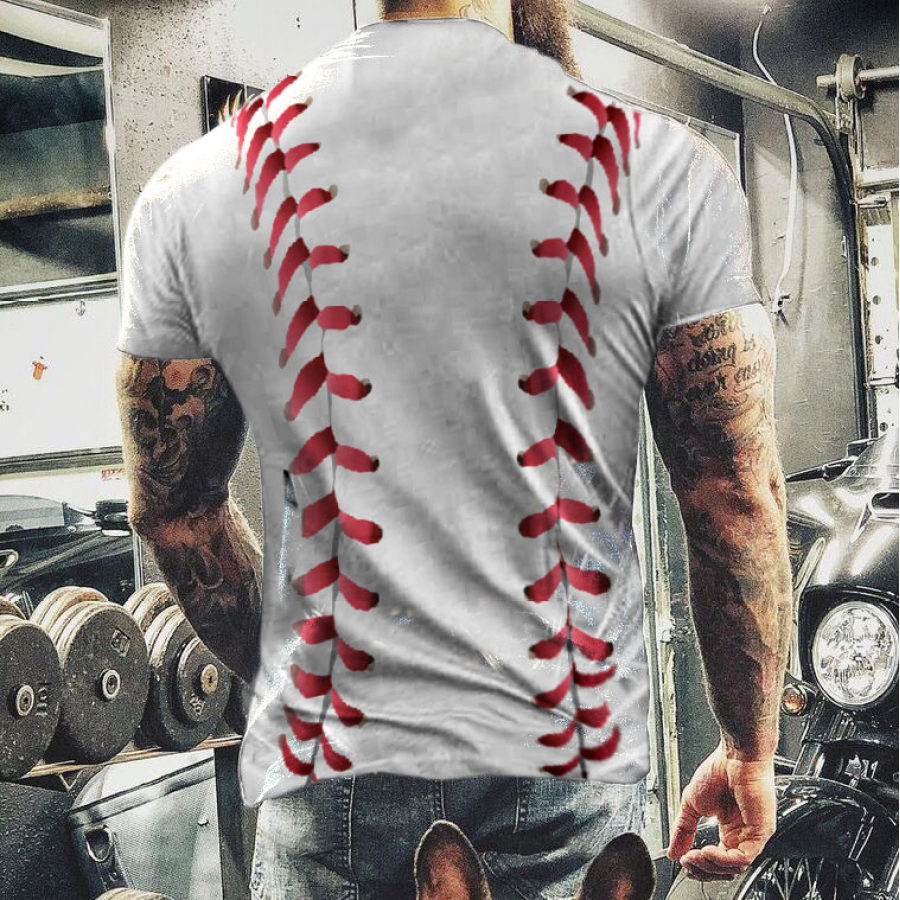 

Mens Baseball Print Fashion T-shirt