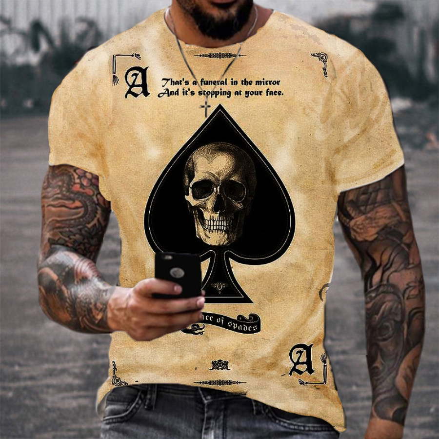 

Mens Outdoor Casual Round Neck T-shirt