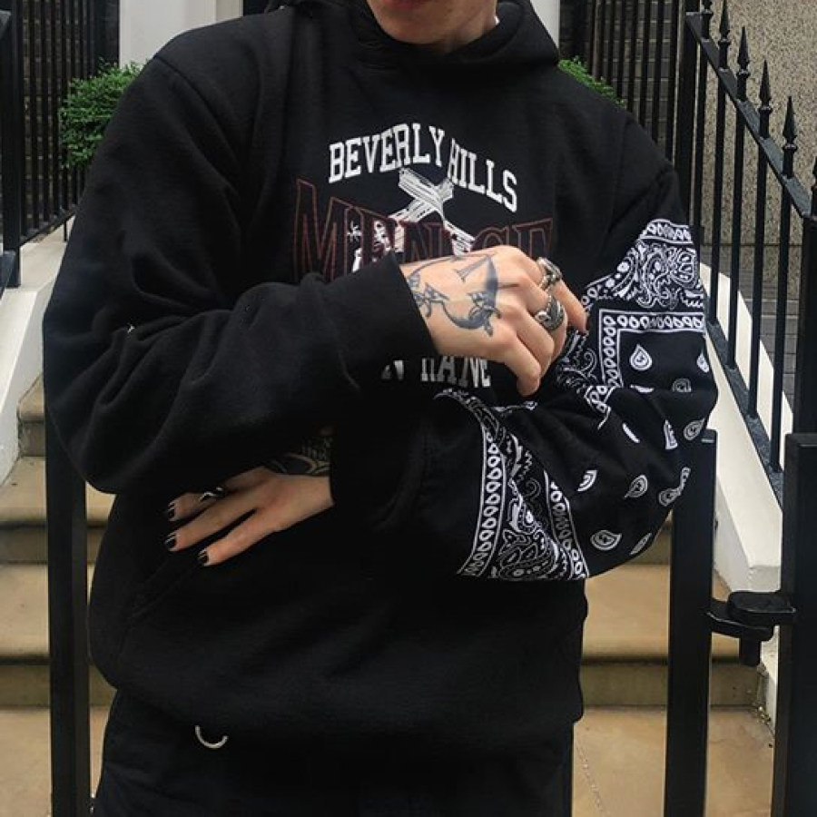 

Men's Casual Fashion Printed Hooded Sweater