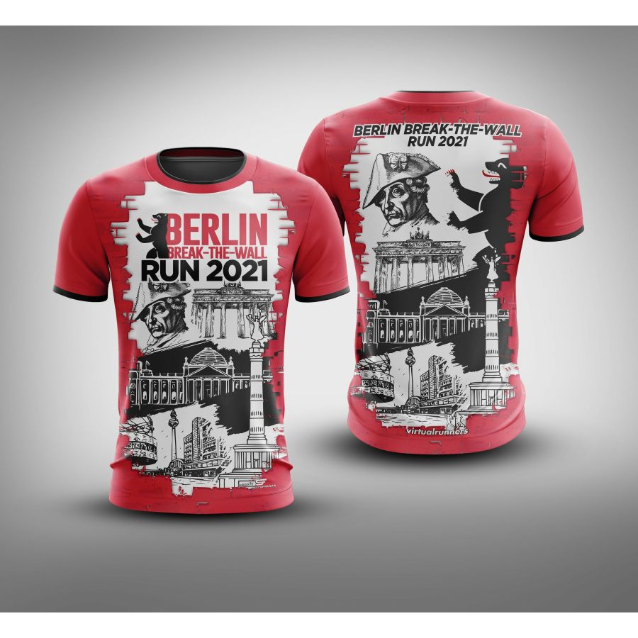 

Mens Retro Berlin Running Casual Printed T-shirt