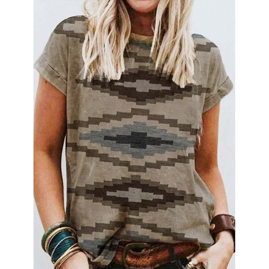 

Women Leisure Joker Western Ethnic Wind Top