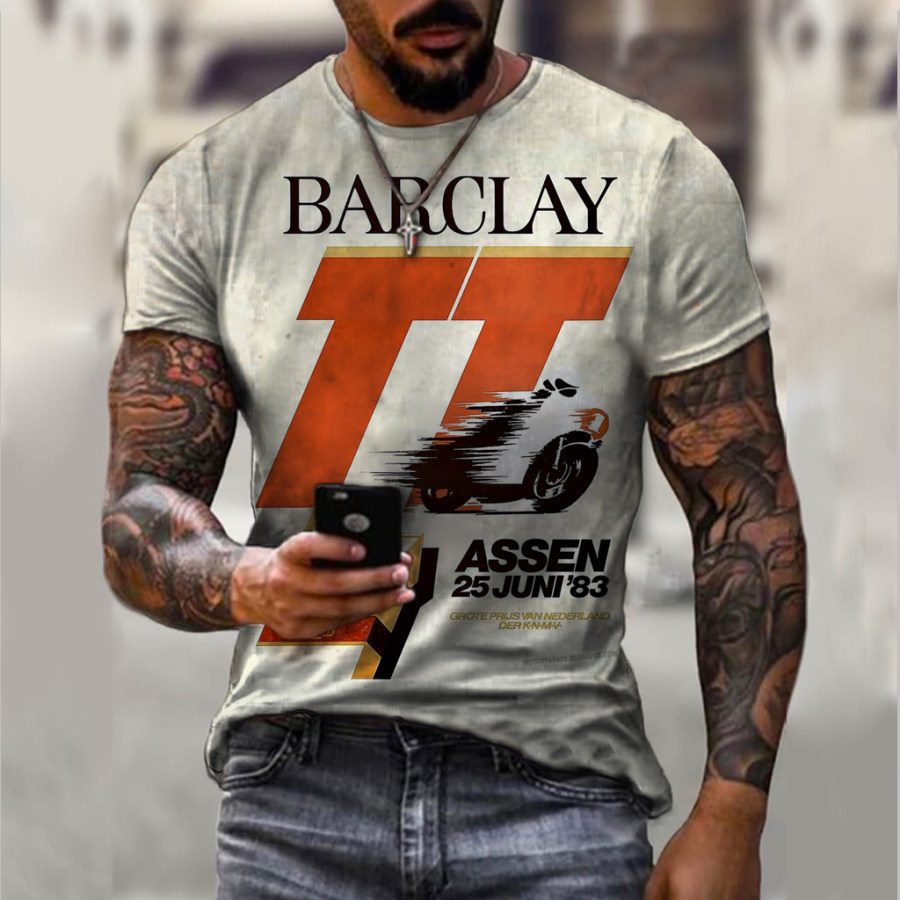 Retro TT Print Short-sleeved T-shirt