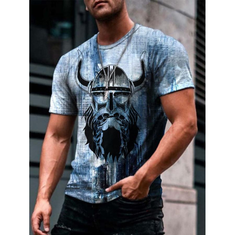 

Viking Warrior Print T-shirt