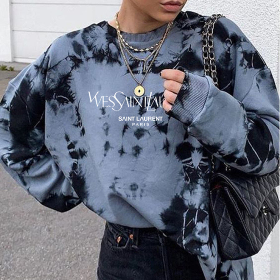 

Vintage Long-sleeved Printed Sweatshirt