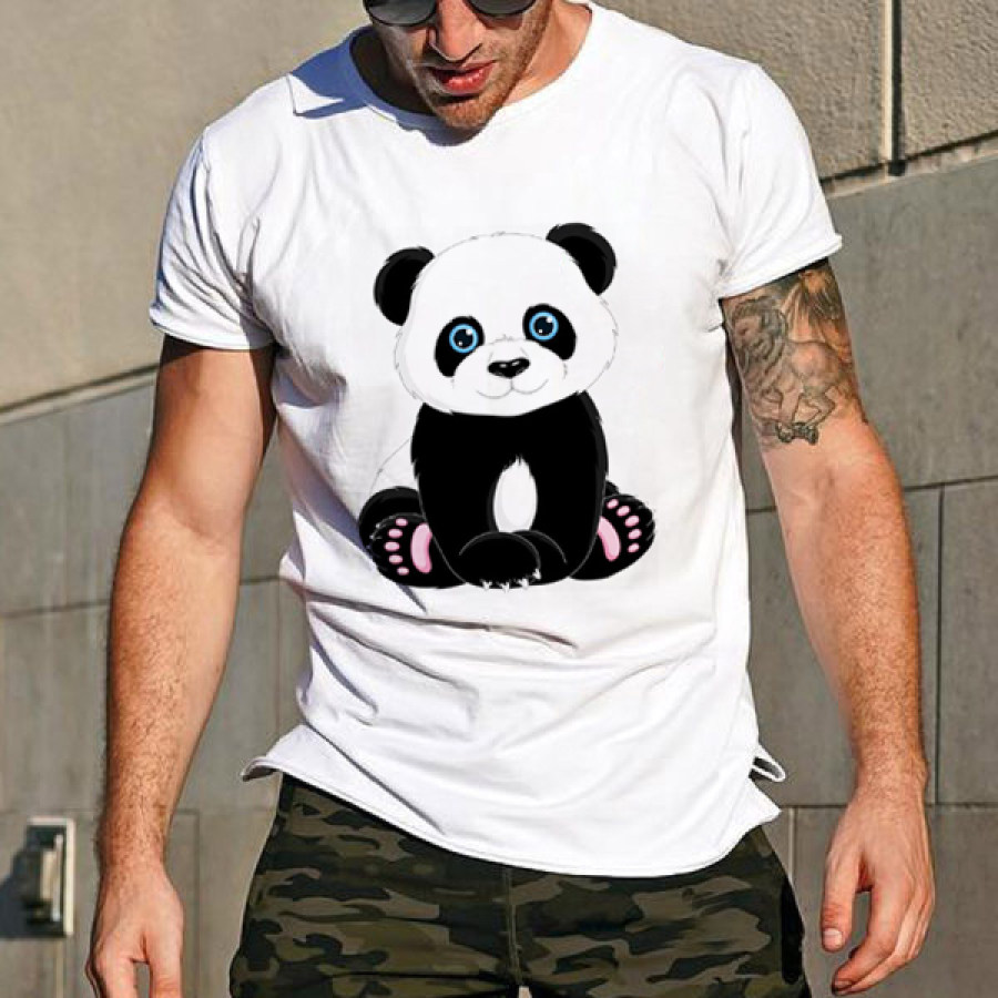

Mens Fashion Panda Short Sleeve T-shirt