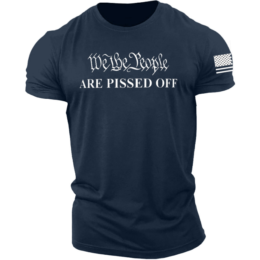 

We The People Are Pissed Off Men's Cotton Shirt