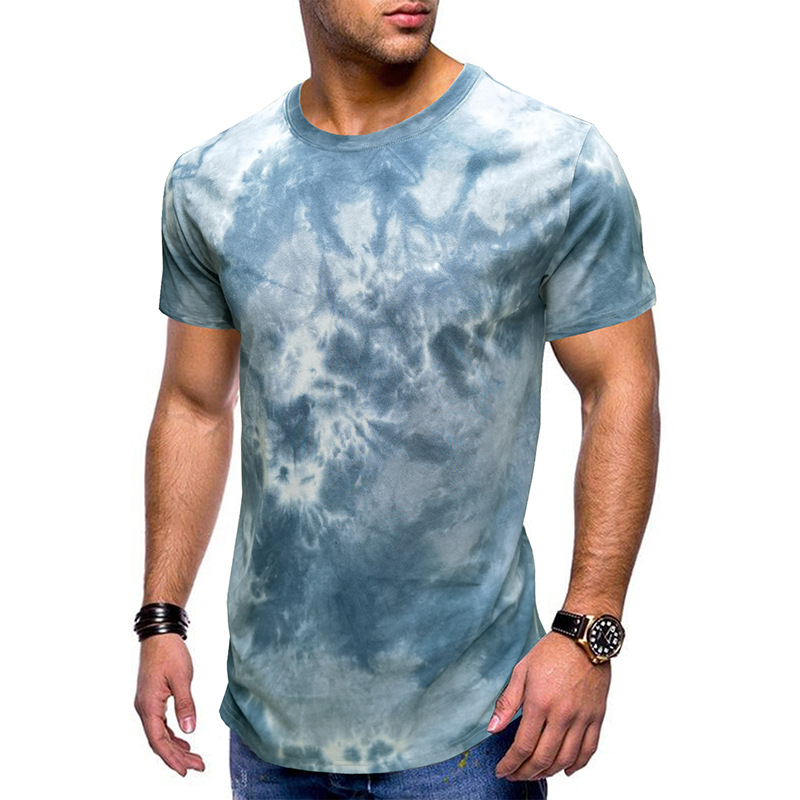 Men's Tie Dye Print Chic Athleisure T-shirt