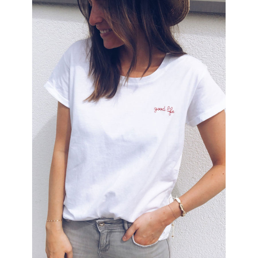 

T-SHIRT GOOD LIFE BLANC