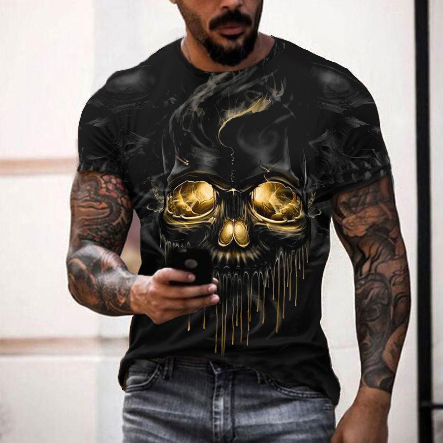 

Fashion Casual Skull Print T-shirt