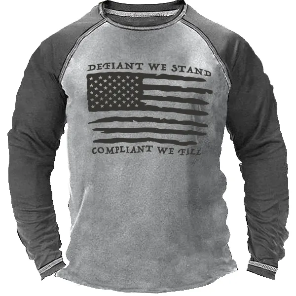 Men's Outdoor Defiant We Stand Long Sleeve T-shirt - Fineesa.chimpone.com 