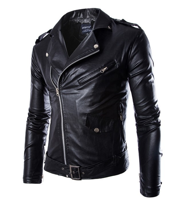 Faux Leather Jacket Chic Motorcycle
