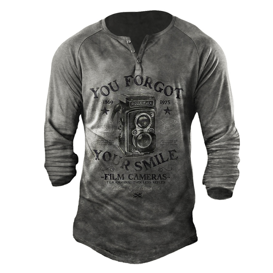 

You Forgot Your Smile Men's Film Cameras Vintage Print T-shirt