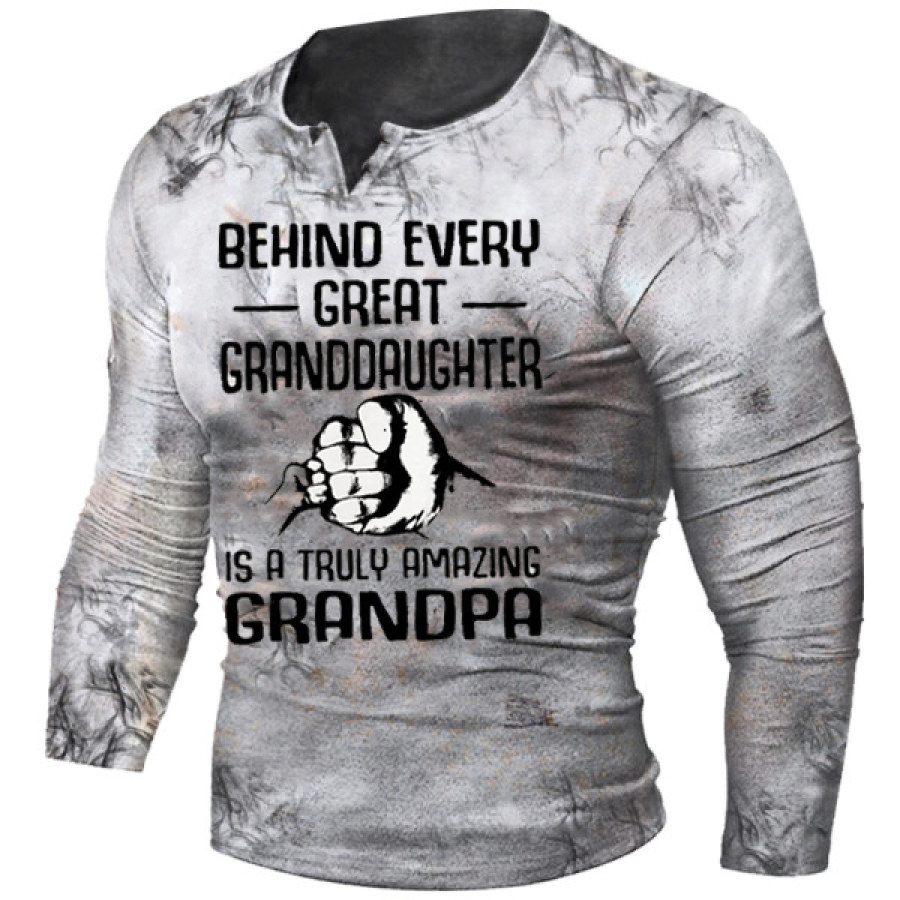 

Men's Outdoor Bandanna Print Henley T-Shirt