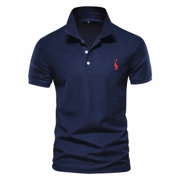 Men's Golf Turndown Collar Short Sleeved Polo Shirt - Cotosen.com