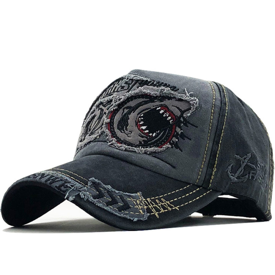 

Men's Anchor Embroidered Letter Patch Patchwork Baseball Cap Sunscreen Cap