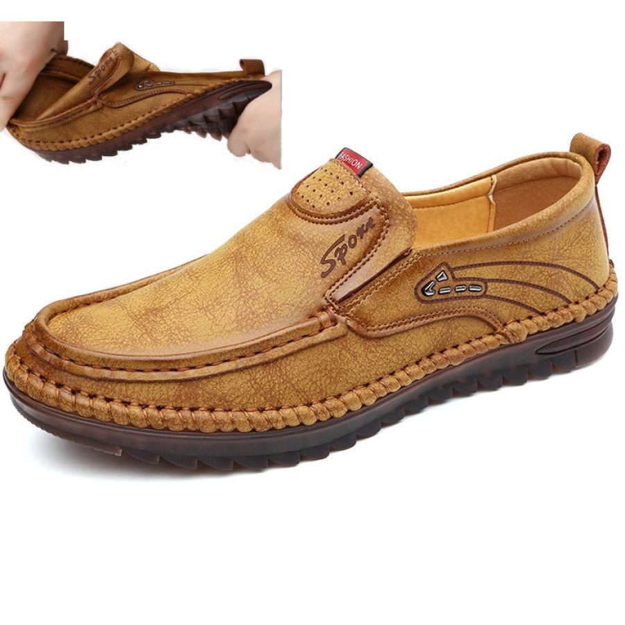 

Zapatos Casuales De Cuero Suave Y Transpirable Para Hombres