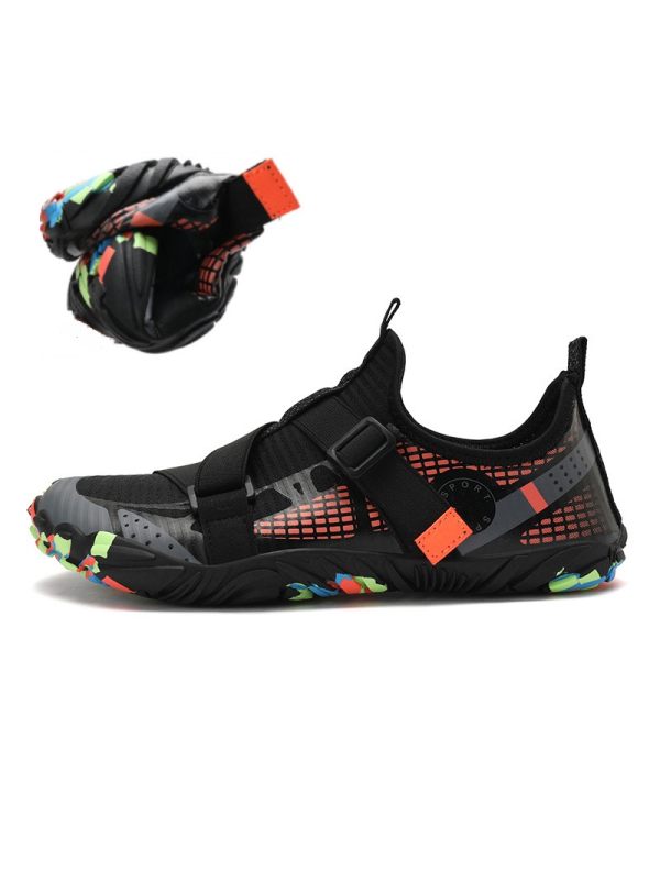 Men's Contrast Color Ribbon Anti-Slip Outdoor River Tracking Shoes