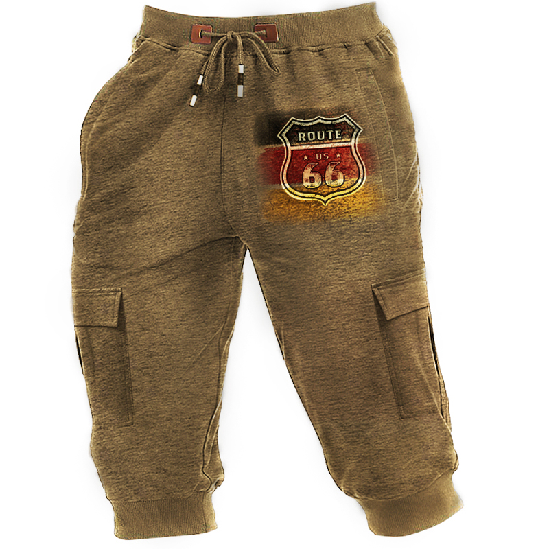 Men's Outdoor Route 66 Chic Casual Cropped Pants