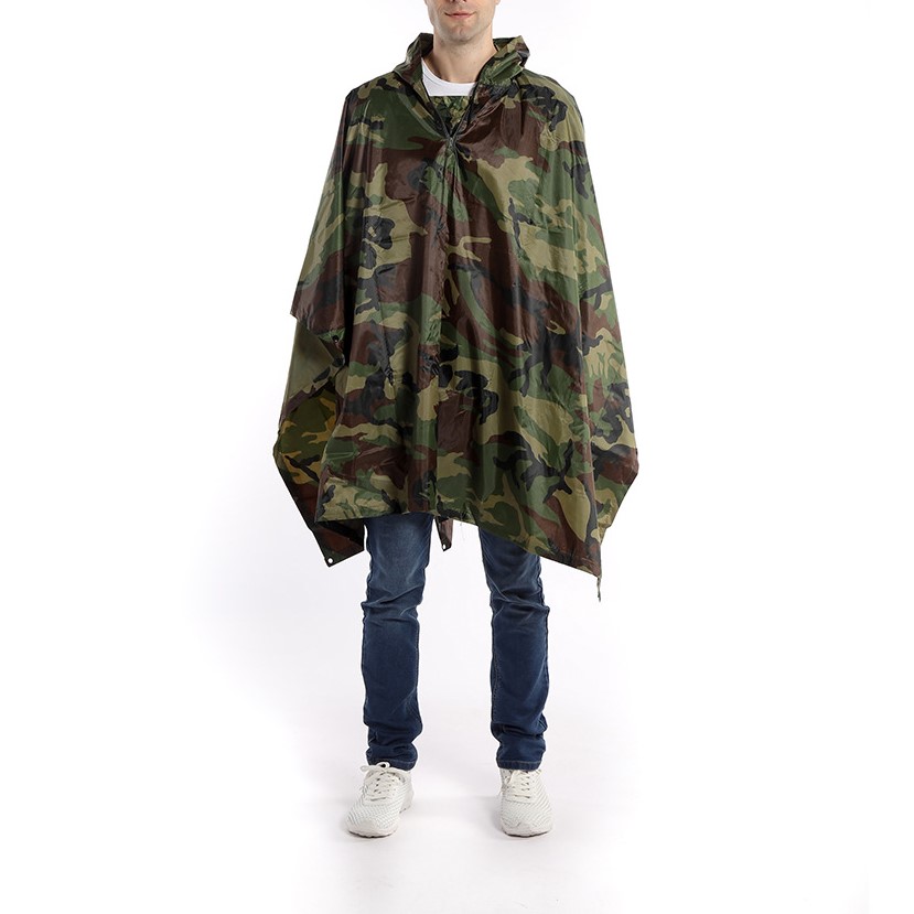 Camouflage Hiking Outdoor Cycling Chic Poncho