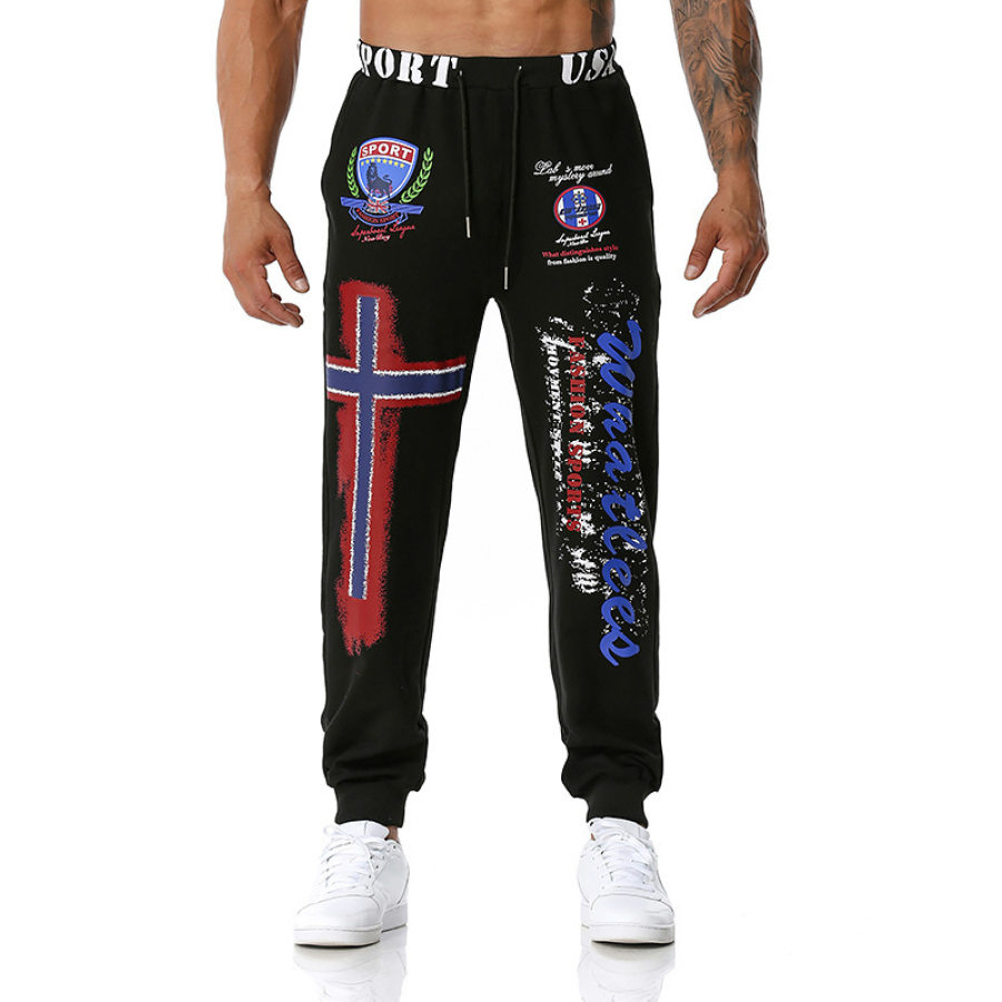 

Men's Cotton Print Athleisure Pants