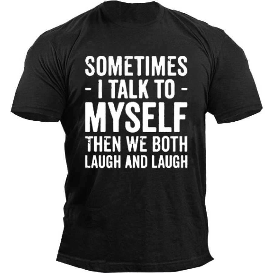 

T-shirt A Maniche Corte Da Uomo A Volte Parlo Da Solo